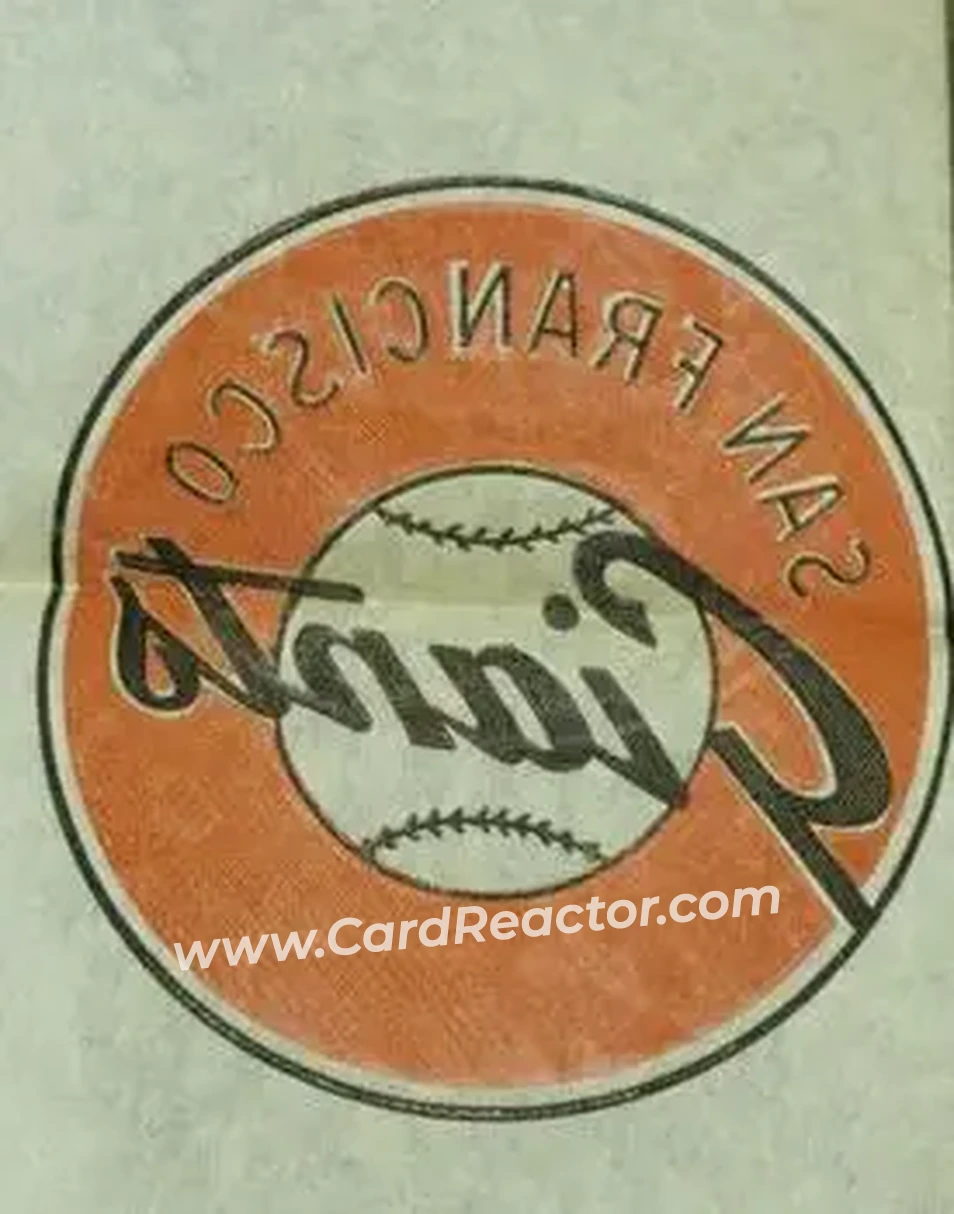 1959 Topps - Hot-Iron Transfers #NNO - San Francisco Giants - San Francisco Giants - San Francisco Giants - Front