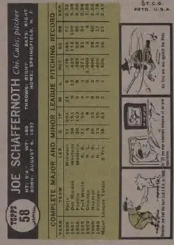Back of Joe Schaffernoth