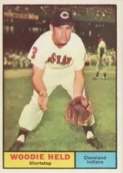 1961 Topps #60 - Woodie Held - Cleveland Indians