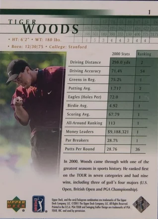 Tiger Woods 背面