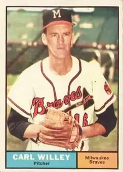 1961 Topps #105 - Carlton Willey - Milwaukee Braves
