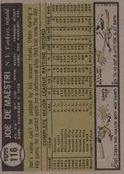 Back of Joe DeMaestri