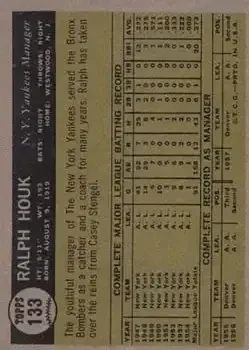 Back of Ralph Houk