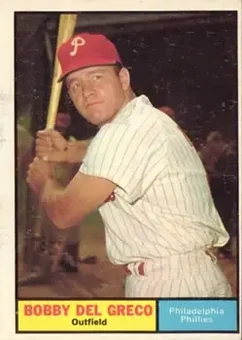 1961 Topps #154 - Bobby Del Greco - Philadelphia Phillies