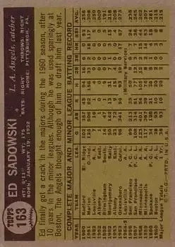 Back of Ed Sadowski