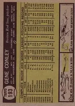 Back of Gene Conley