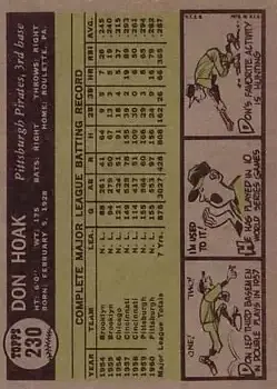 Back of Don Hoak