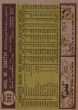 Back of Hal Smith