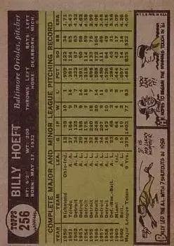 Back of Billy Hoeft