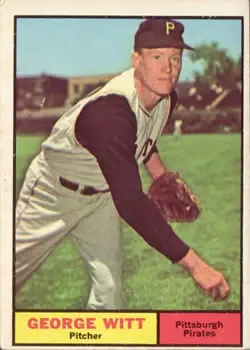 1961 Topps #286 George Witt