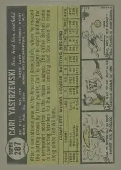 Back of Carl Yastrzemski