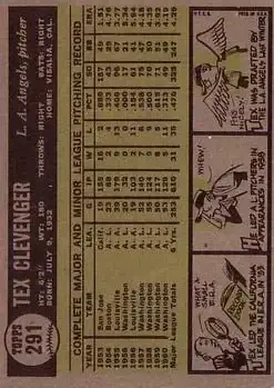 Back of Tex Clevenger