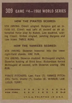 Back of Card 309