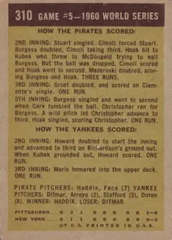 Back of Card 310