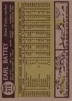Back of Earl Battey
