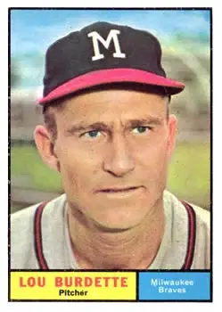 1961 Topps #320 Lew Burdette