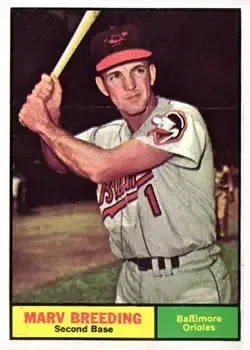 1961 Topps #321 Marv Breeding