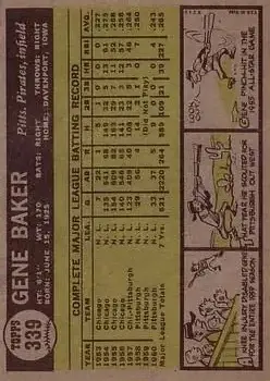 Back of Gene Baker