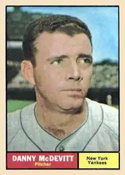 1961 Topps #349 Danny McDevitt