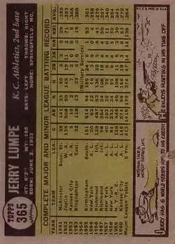 Back of Jerry Lumpe