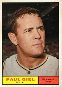 1961 Topps #374 Paul Giel