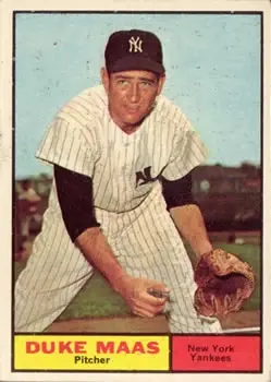 1961 Topps #387 Duke Maas