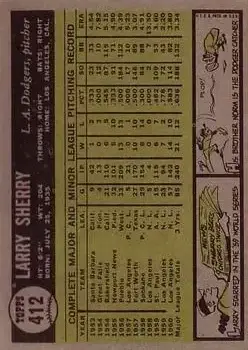 Back of Larry Sherry