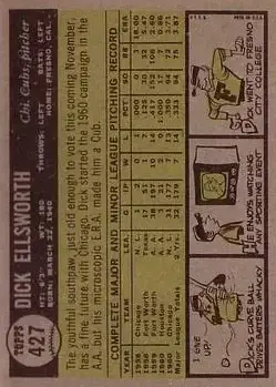 Back of Dick Ellsworth