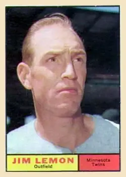 1961 Topps #450 Jim Lemon