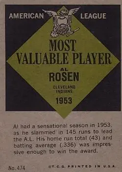 Back of Al "Flip" Rosen