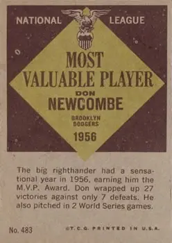 Back of Don Newcombe