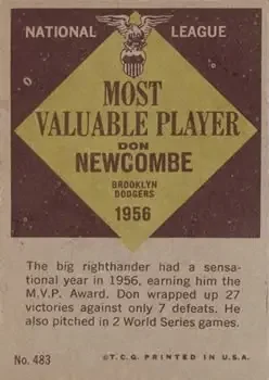 Back of Don Newcombe