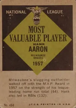 Back of Hank Aaron