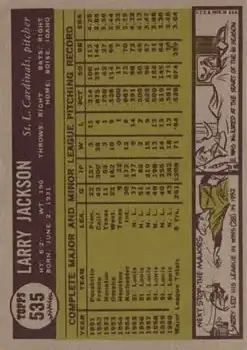 Back of Larry Jackson