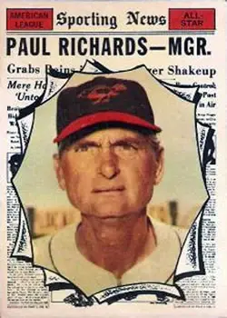 1961 Topps #566 Paul Richards