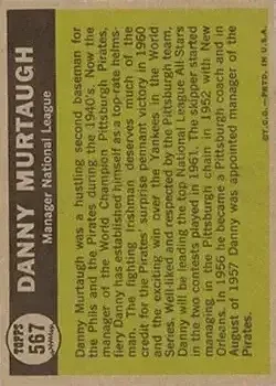 Back of Danny Murtaugh