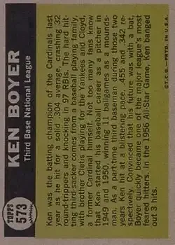 Back of Ken Boyer