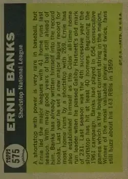 Back of Ernie Banks