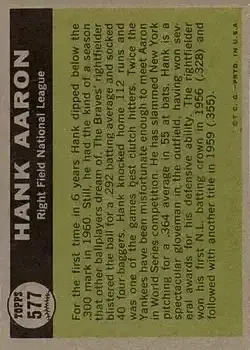 Back of Hank Aaron