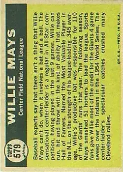 Back of Willie Mays