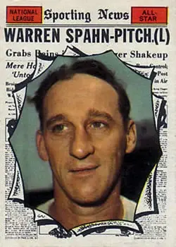 1961 Topps #589 Warren Spahn