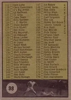 Back of Card #98