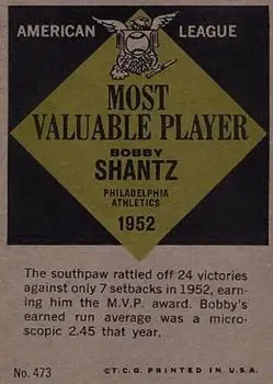 Back of Bobby Shantz