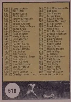 Back of Card #516