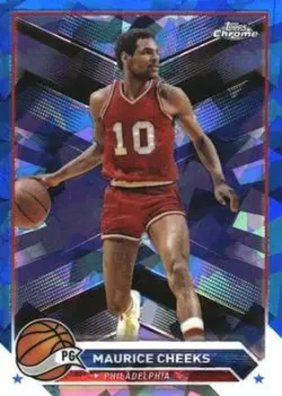 2023-24 Topps Chrome Sapphire Edition #34 - Maurice Cheeks - Philadelphia 76ers