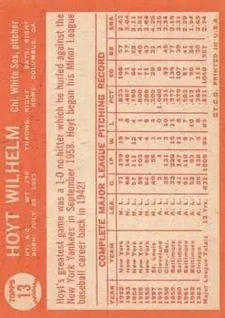 Back of Hoyt Wilhelm