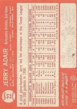 Back of Jerry Adair