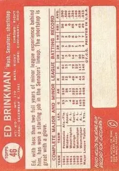 Back of Ed Brinkman