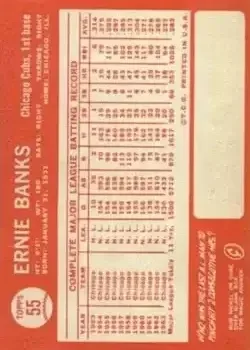 Back of Ernie Banks