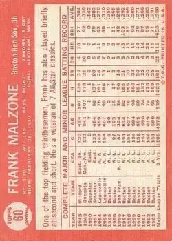 Back of Frank Malzone